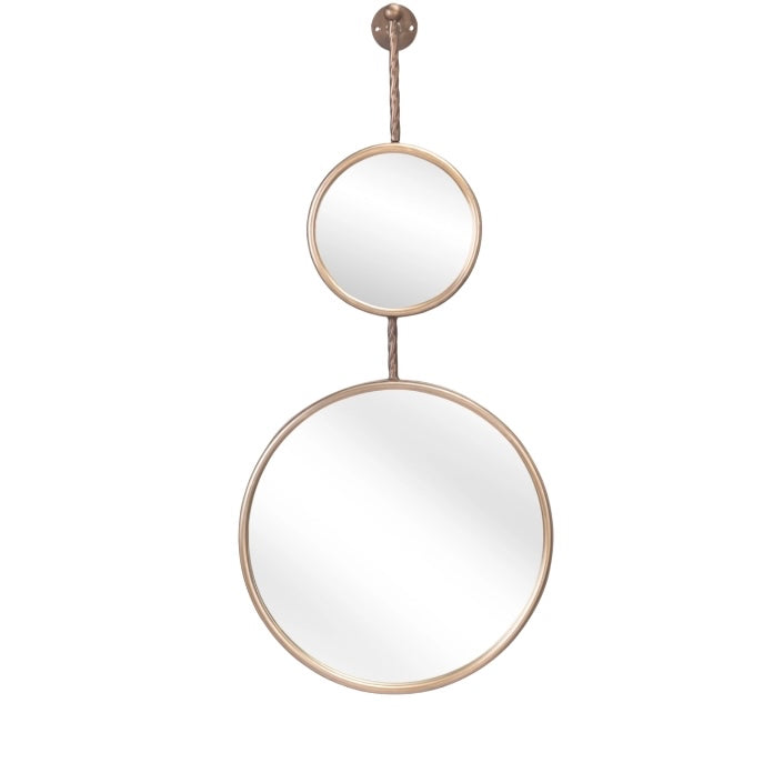 Bronze & Brushed Gold Dual Circle Mirror