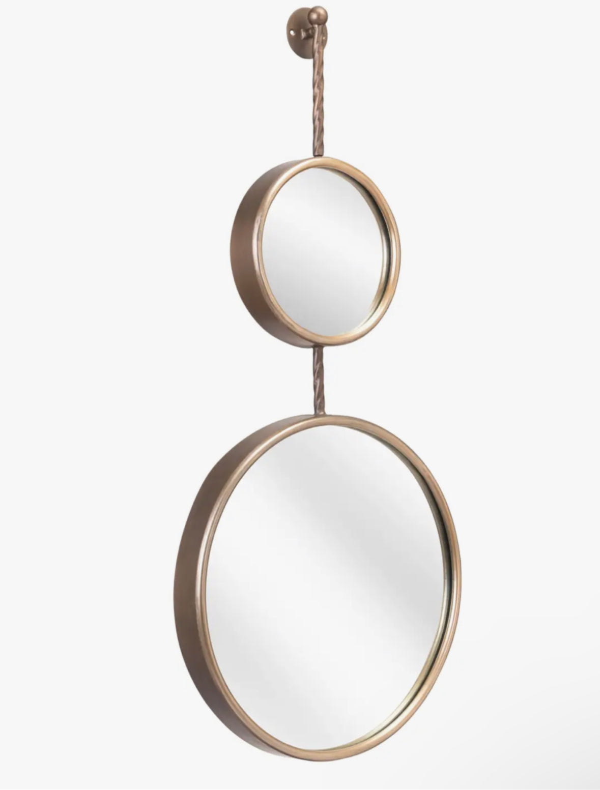 Bronze & Brushed Gold Dual Circle Mirror