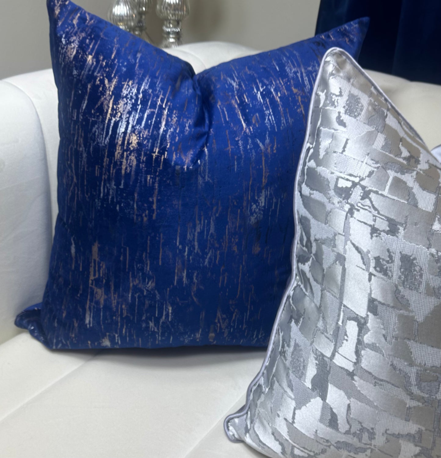 Blue Abstract Pillow (Cover)