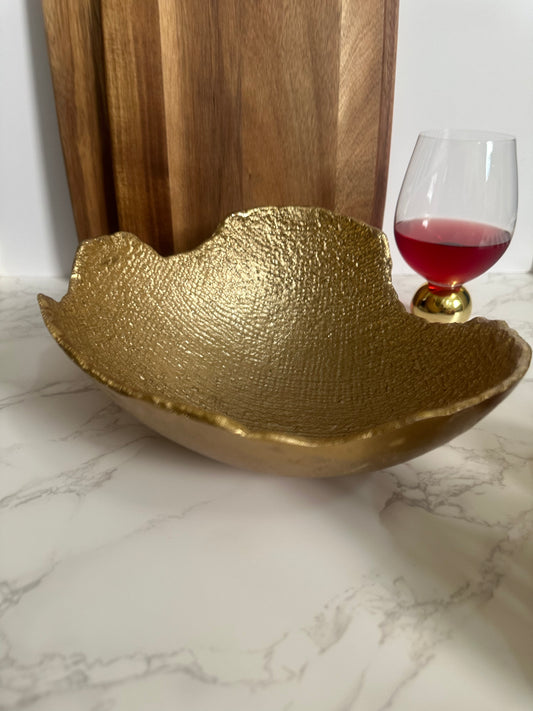 Gold Raw-Edged Bowl